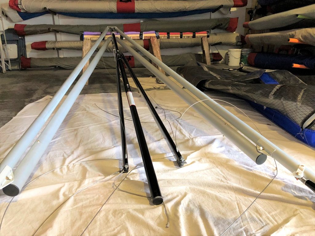 complete hang glider strip down inspection with sail removed